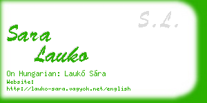 sara lauko business card